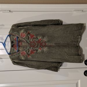 Andrew by Unit Blouse Small Green